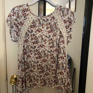Floral Short-Sleeve Blouse
